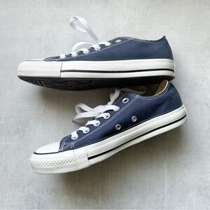Converse All Star Low Top Canvas Sneakers in Navy